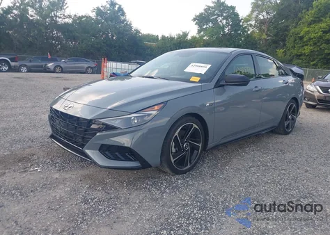 2021 Hyundai Elantra N Line z USA, uszkodzony, nr VIN KMHLR4AF8MU197989
